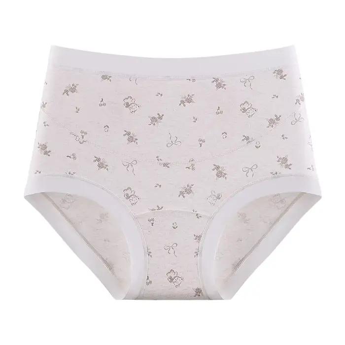 Culotte taille haute confortable et Sexy pour femmes, sous-vêtements doux et respirants en pur coton