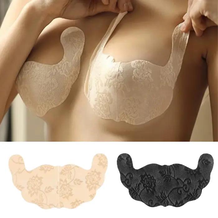 Coussinets de soutien-gorge auto-adhésifs sans bretelles pour femmes, bande invisible pour le levage