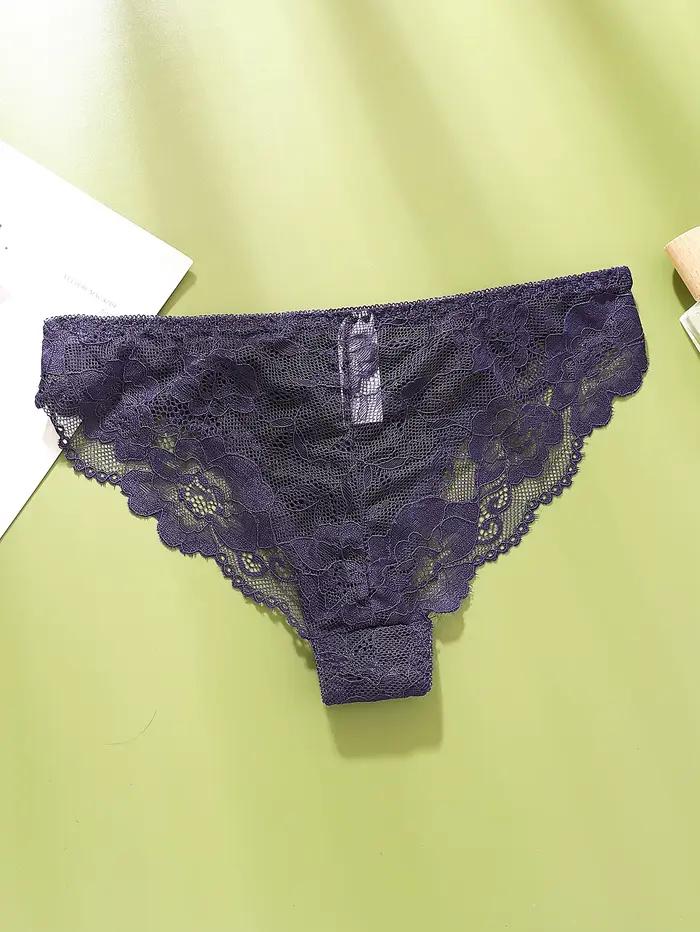 Femmes culottes sous-vêtements Sexy dentelle noire culotte Lingerie femme dentelle florale slips Per
