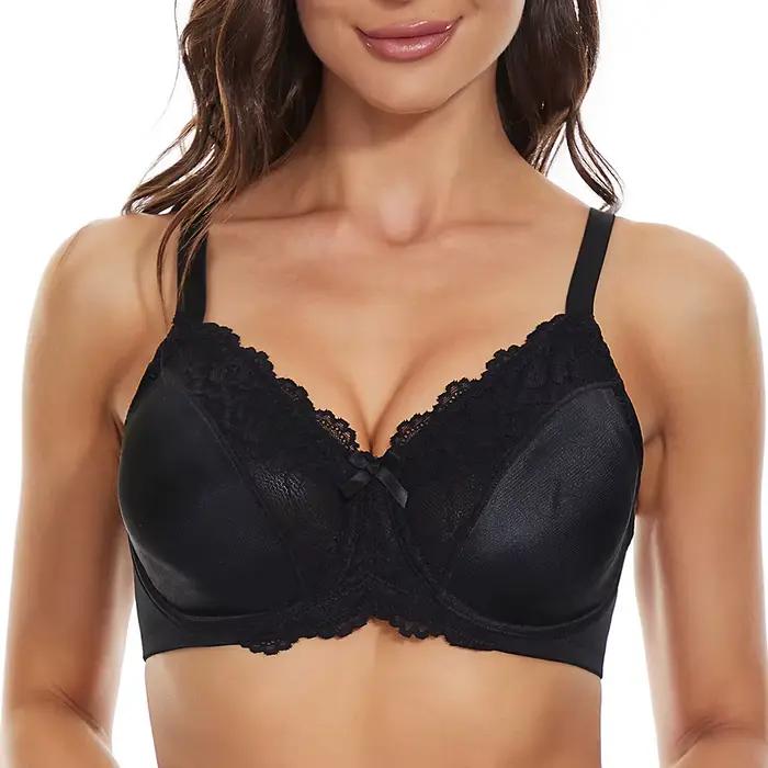 Sheroine – soutien-gorge à armatures en dentelle, minimiseur floral, couverture complète, soutien-go