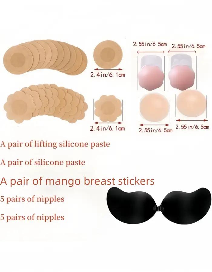 Soutien-gorge adhésif, soutien-gorge adhésif respirant, soutien-gorge invisible sans bretelles en si