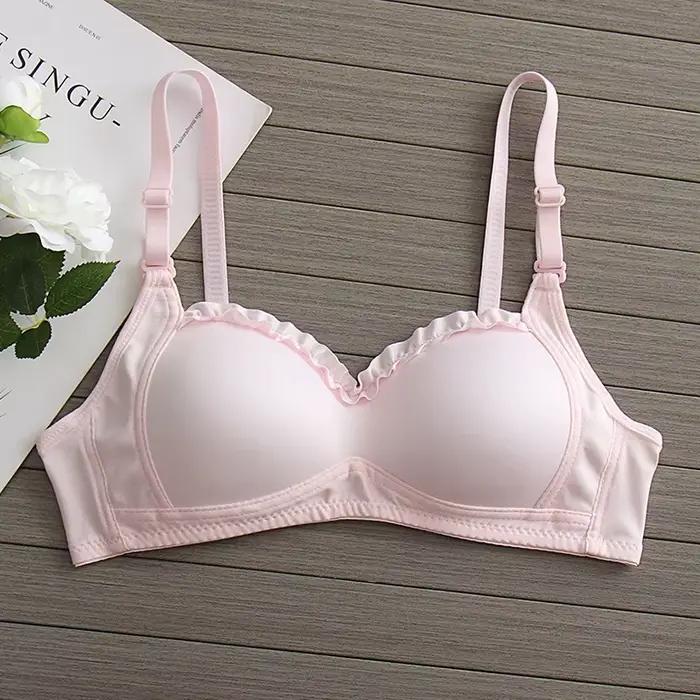 Lingerie douce pour femmes, petits seins mignons, soutien-gorge fin en dentelle pour étudiante et fi