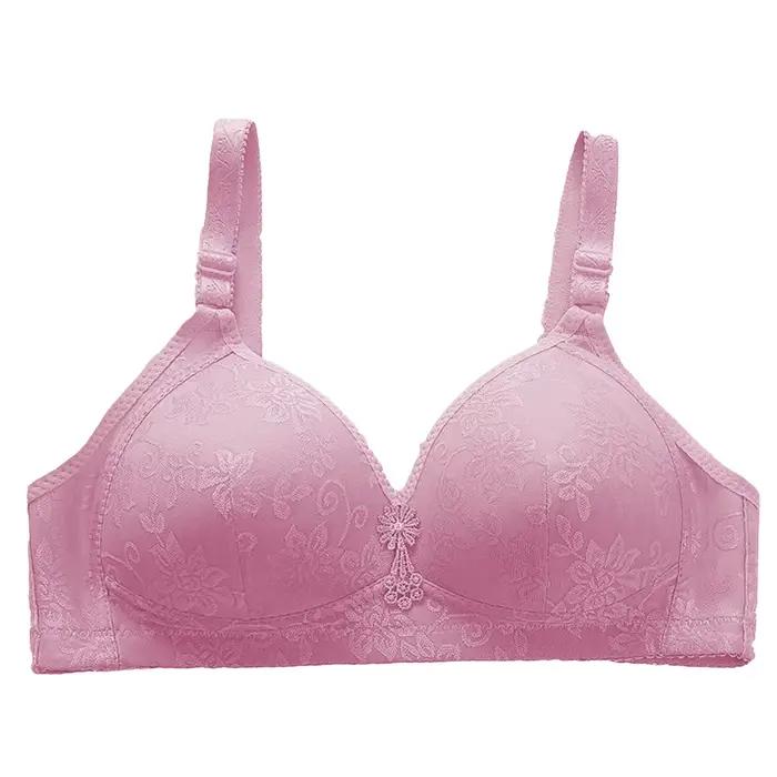 Soutien-gorge confortable respirant réglable, Section fine sans anneau en acier, gros seins apparais