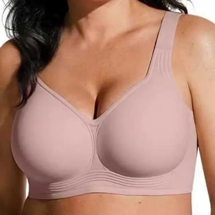 Soutien-gorge sans couture pour femme, couvrant entièrement la poitrine, confortable, avec rembourra