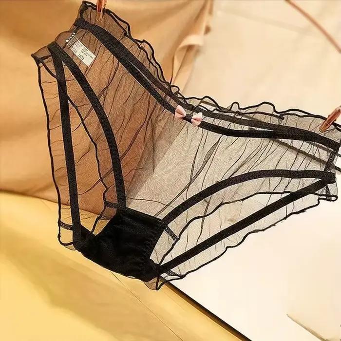 Culottes sexy pour femmes, sous-vêtements en dentelle et en maille, slips pour lingerie féminine, fi