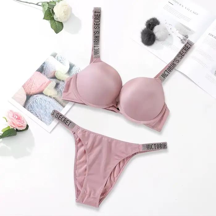 Ensemble de lingerie sexy pour femmes Victoria's Secret, respirant, doux, polyvalent, lingerie sexy,