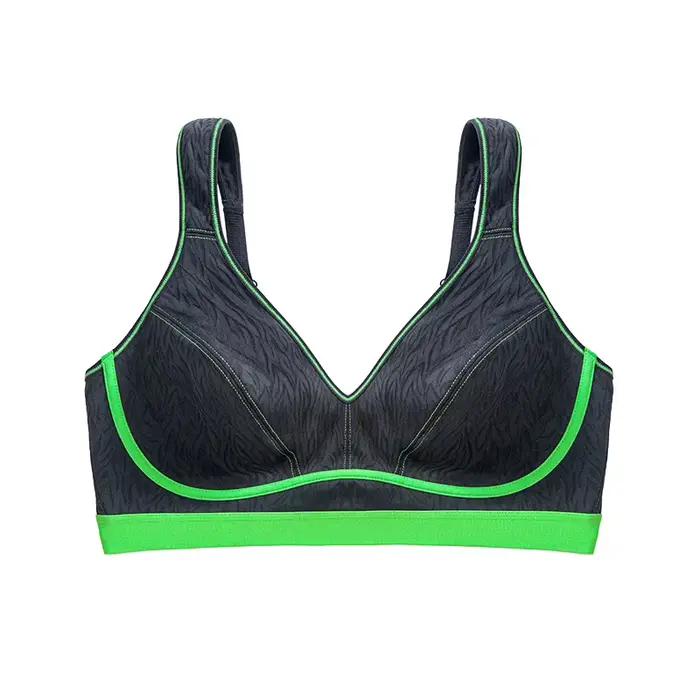 Soutien-gorge de sport élégant pour femmes grandes tailles, push-up, avec armatures, maintien confor