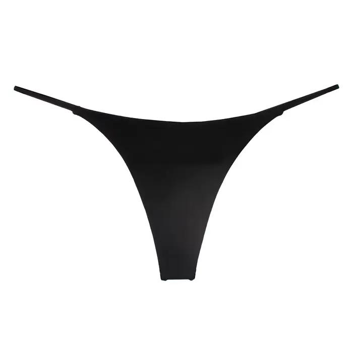 String sexy pour femmes, sous-vêtements, culotte en coton, avec ceinture fine, double épaisseur