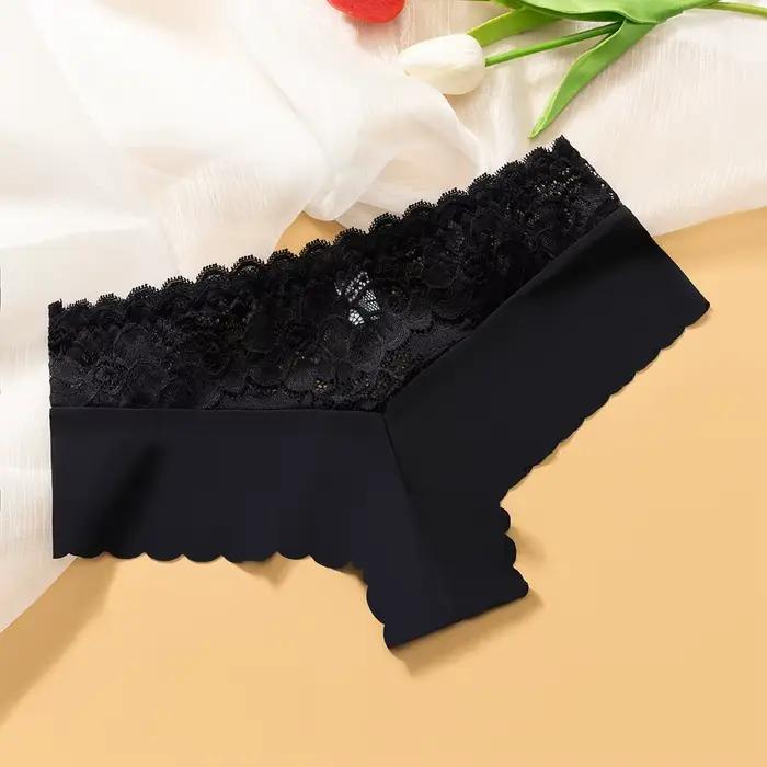 Culottes en dentelle pour femmes, lingerie sexy ajourée, sous-vêtements féminins charmants, boxers c