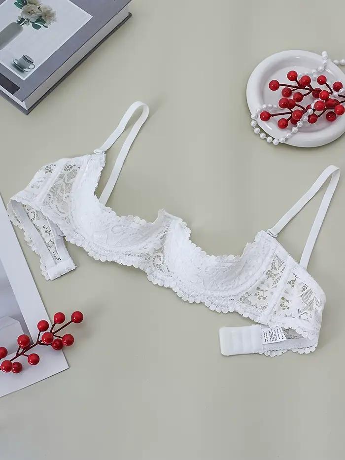 Soutien-gorge à armatures en dentelle pour femme, doux, agréable pour la peau, respirant, lingerie s