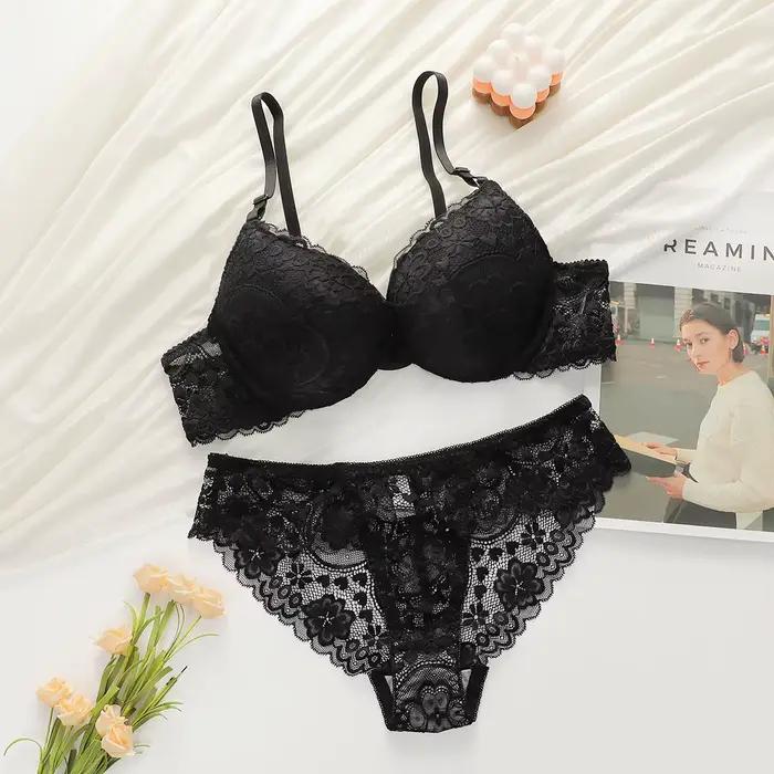 Viomisha ensemble de lingerie Sexy dame Push Up soutiens-gorge ensemble Transparent à armatures flor