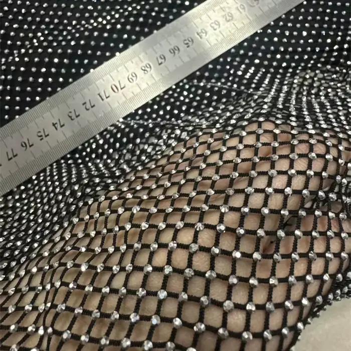 Robe transparente en maille pour femmes, Sexy, boîte de nuit, diamant scintillant, résille, moulante