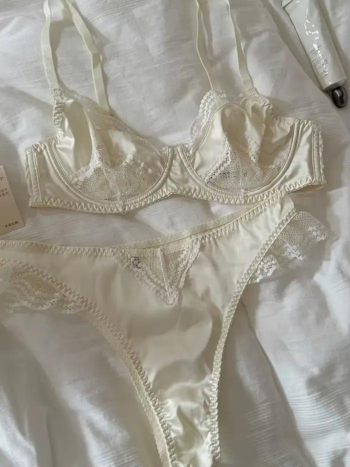 Soutien-gorge Push-Up en dentelle brodée française pour femmes, Sexy, confortable, respirant, Design