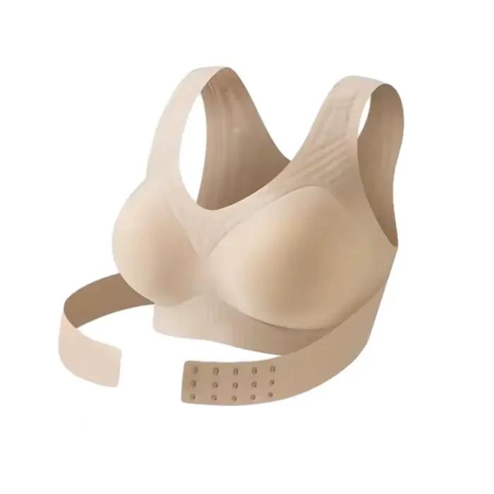 Soutien-gorge liftant et correcteur de posture pour femme, à fermeture avant, sans armatures, rembou