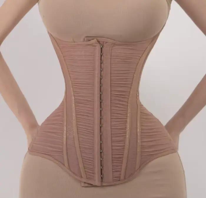 Corset sous le buste pour femmes, entraîneur de taille allongée, désossé en acier, hauts façonnant l