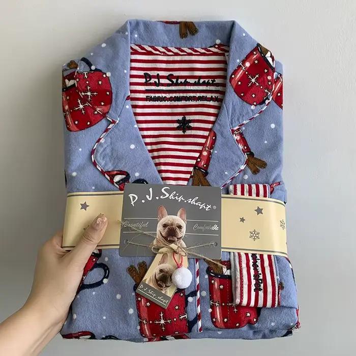 Pyjama assorti 2 pièces ensemble femmes Pj ensembles femmes 2 pièces ensemble tenue 100% coton pyjam
