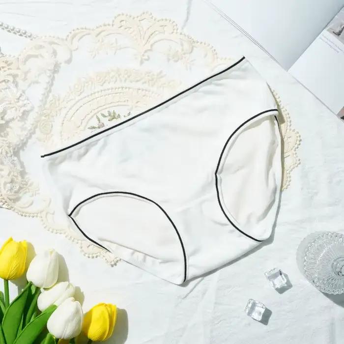 Sous-vêtements féminins culottes Sexy mignonnes confortables légers respirants slips de couleur unie