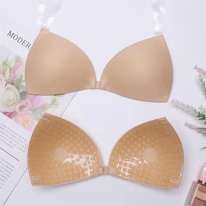 Soutien-gorge collant pour femmes, dos nu, robe de mariée, plongeant en Silicone, col en U profond, 
