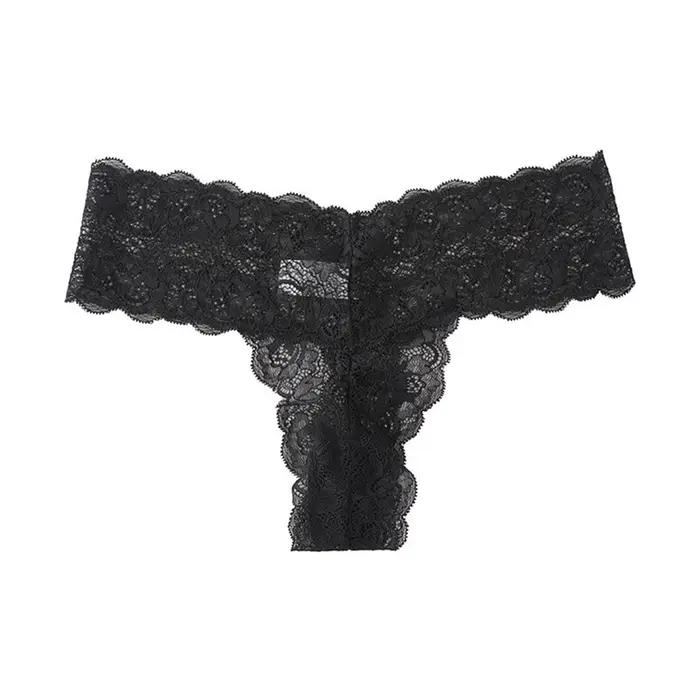 Culottes string en dentelle pour femmes, sexy, ajourées, respirantes, sans couture, sous-vêtements p