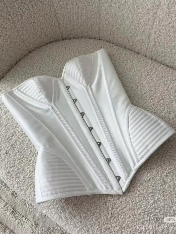 Bustiers et Corsets pour femmes en velours, avec nœud et laçage, à baleines, hauts sculptants de hau