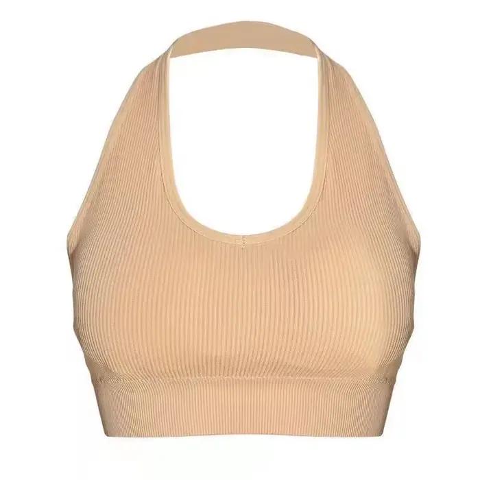 Mode Sexy licou dos nu soutien-gorge Camisole pour femmes sans fil Sport soutien-gorge haut bretelle