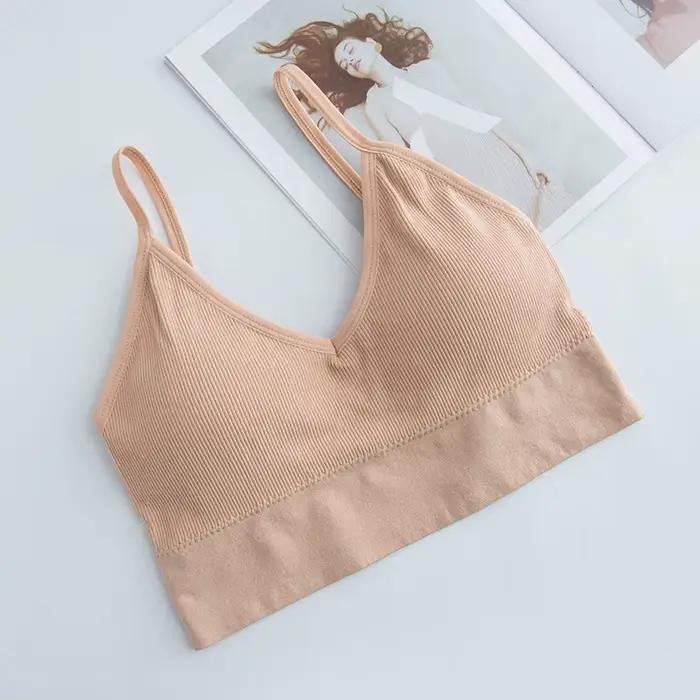 Soutiens-gorge sexy sans couture pour femmes, bralette dos nu en U, brassière respirante push-up pou