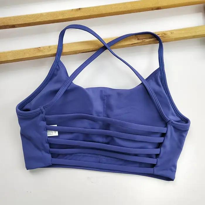 Soutien-gorge de sport sexy à bretelles fines pour femmes - Yoga, course à pied, fitness, entraîneme