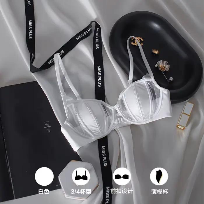 Soutien-gorge invisible sans couture en dentelle française avec boucle arrière pour femme, léger, fi