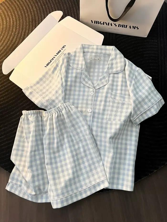Nouveaux pyjamas d'été pour femmes, manches courtes et shorts, style simple et fin, pyjamas tendance