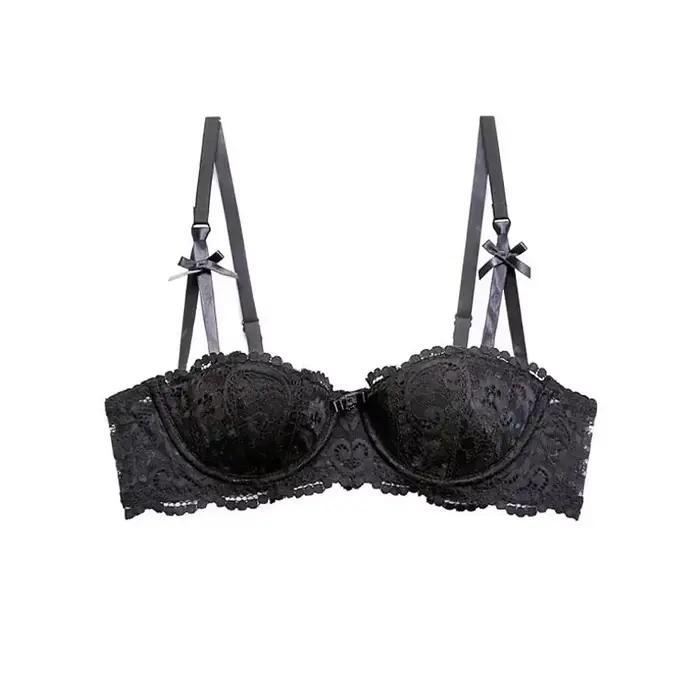 Soutien-Gorge Sexy en Dentelle pour Femme, Demi-Bonnet, Push Up, Style Français, Lingerie Douce, Hau