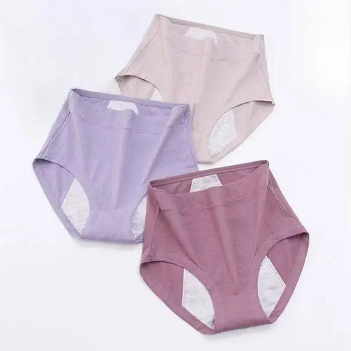 Sous-vêtements menstruels grande taille culotte en coton pour Menstruation taille haute anti-fuite p