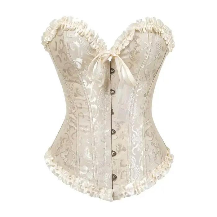 Bustiers et Corsets Sexy, hauts en dentelle florale pour femmes, Vintage, gothique, surbuste, Satin 