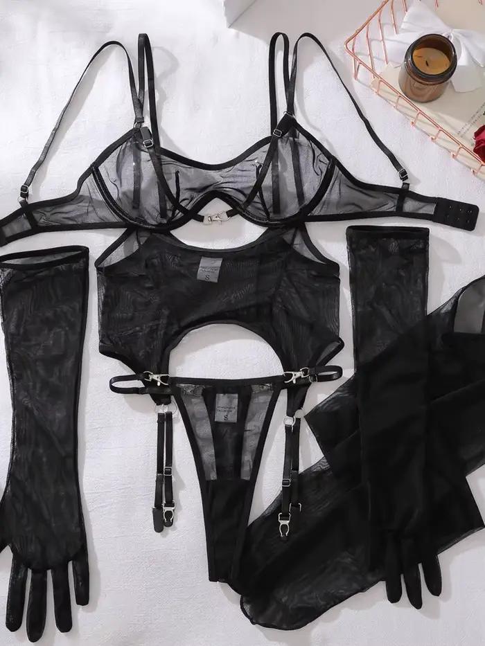 Lingerie féminine sensuelle et sexy Belamimi, sous-vêtements éthiques transparents pour femmes, vête