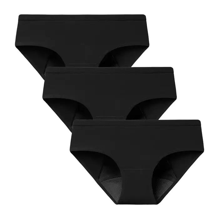 3 pièces culottes menstruelles femme flux très abondant sous-vêtements menstruels taille mi haute cu