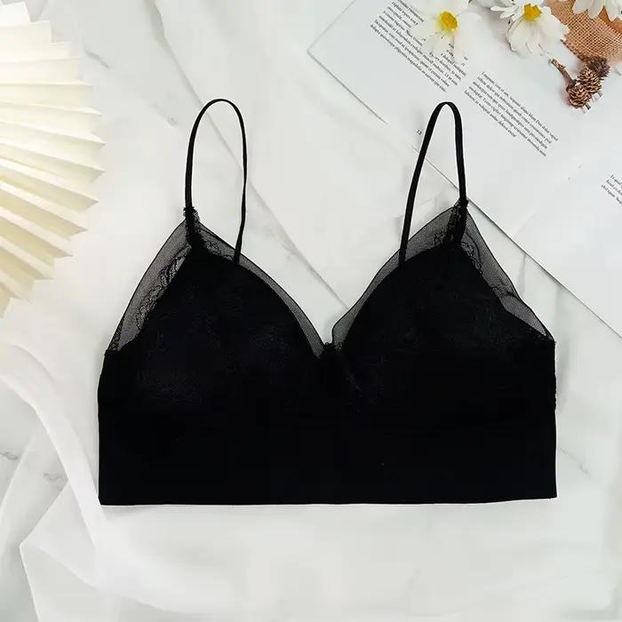Soutien-gorge sexy sans couture, grande taille, fermeture frontale, solide, brassière sans fil, sout