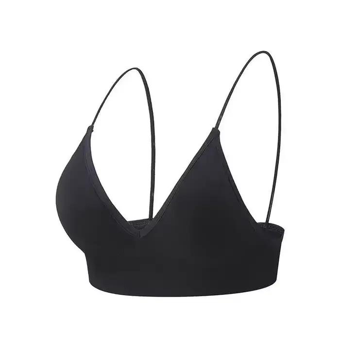 Col en V sans couture Triangle tasse soutien-gorge Camisole sous-vêtements enveloppé poitrine femmes