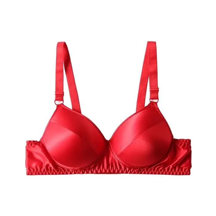 100% soie de mûrier Push Up soutien-gorge Satin Ultra-mince respirant femmes filles Sexy brassière l