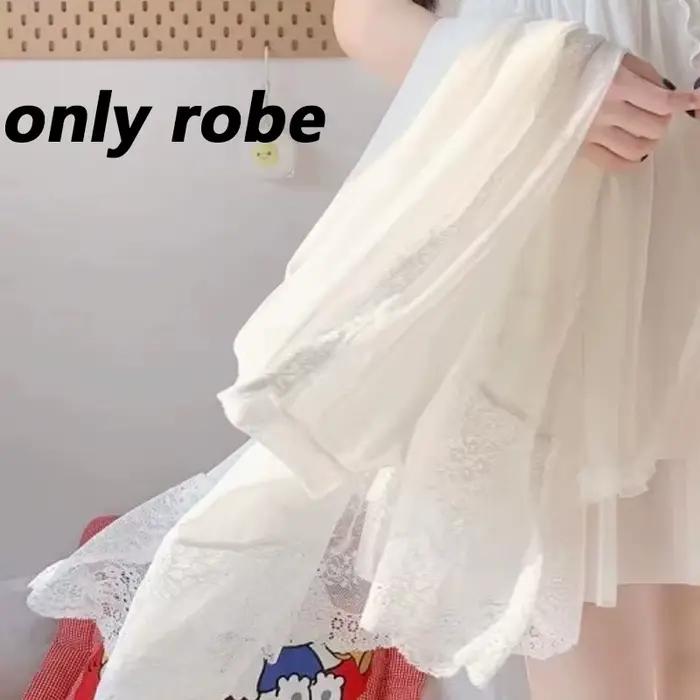 Ensemble de nuit de princesse en Satin blanc, 2 pièces, en maille soyeuse, bretelles Spaghetti, mult
