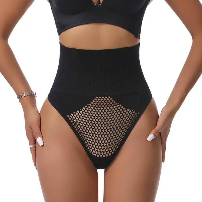String ventre creux taille haute, culotte façonnante, sous-vêtements pour femmes, Double couche, san