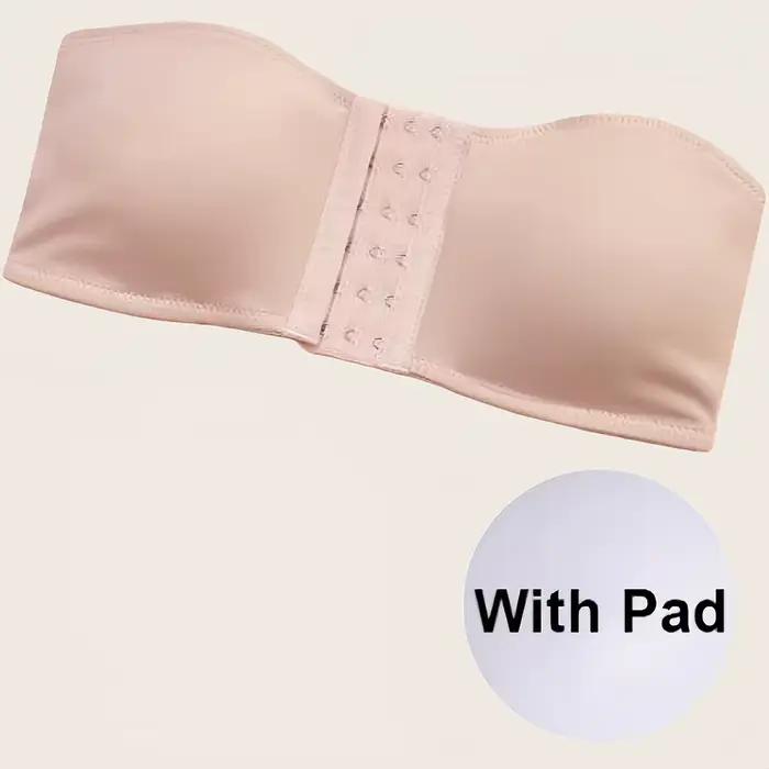Soutien-gorge Bandeau à fermeture frontale pour femmes, grande taille, sans bretelles, Push-Up, sans