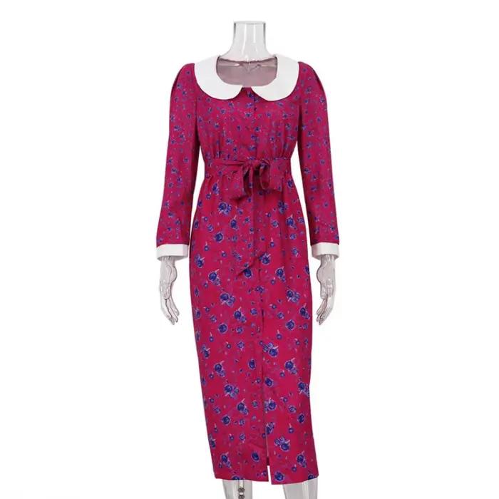 Robe de soirée Corset élégante pour femmes, vêtements Sexy INS Y2K, manches longues, col rond, taill