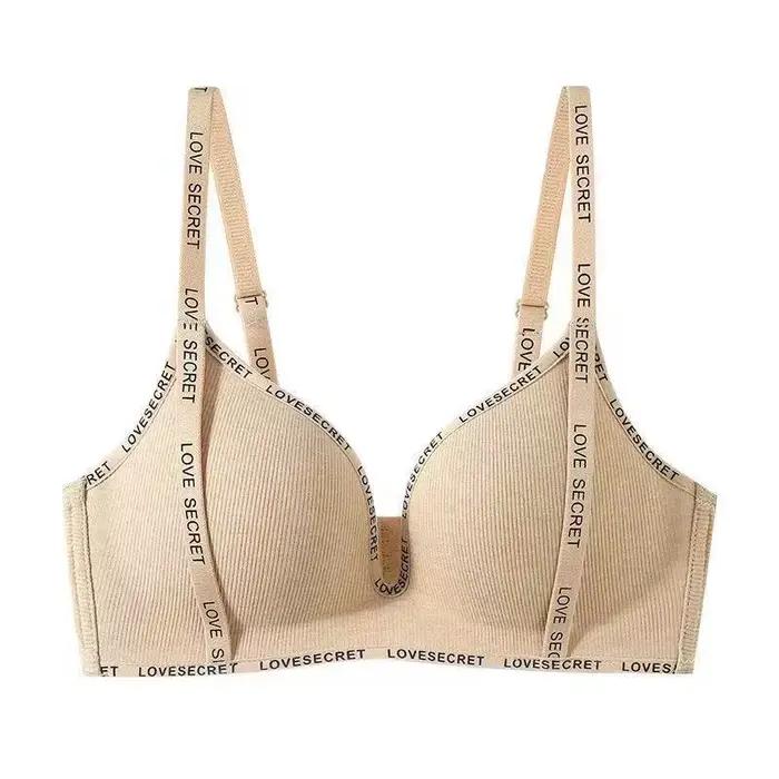 Sous-vêtements confortables pour femmes avec petits seins froncés sans anneaux en acier, seins et br