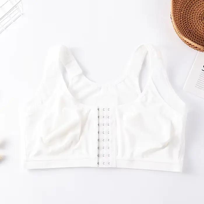 Grande taille Sexy fermeture avant soutien-gorge sans fil brassière intimes femmes Push Up Bralette 