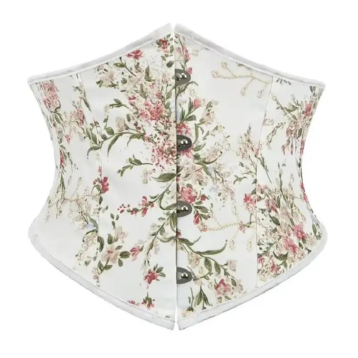 Corset sous-vêtement sexy pour femme, bustier amincissant à la taille, à lacets floraux, ceinture co