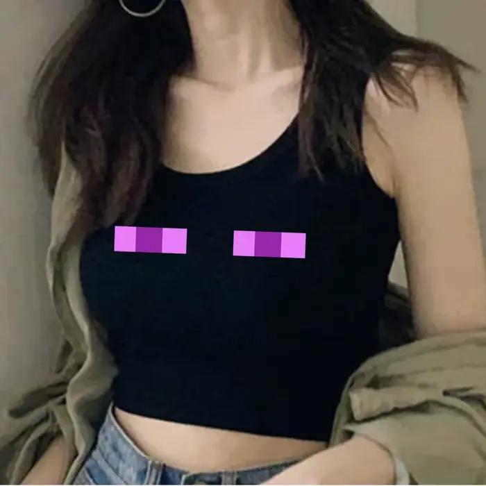 Camisole sans manches Y2K, Sexy, dentelle, Streetwear, Hip Hop, Punk, Vintage, Emo Girls, Chic, lett
