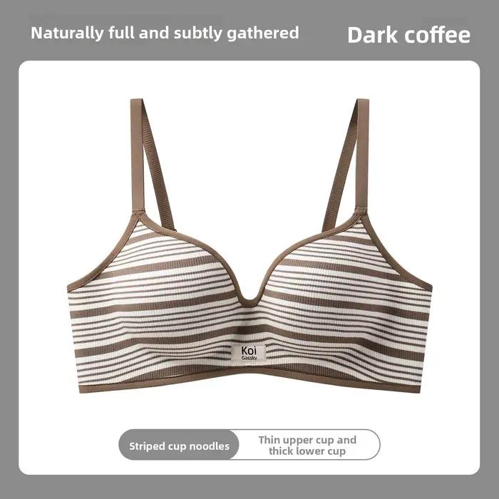 Soutien-gorge push-up 8CM avec bande colorée, sans armatures et sans coutures pour bonnet A, bralett