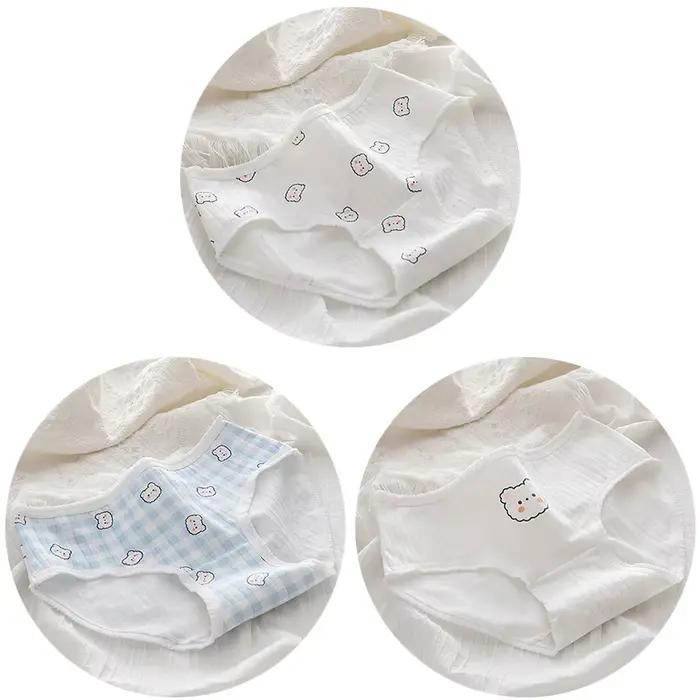 Culottes en coton pur pour femmes, en dentelle, confortables, sans couture, sous-vêtements mignons p