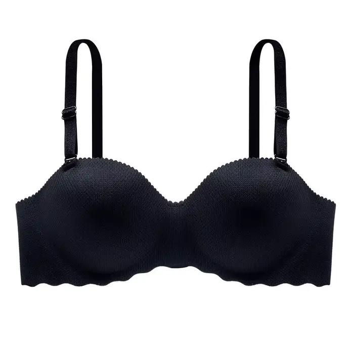 Soutien-gorge sans couture push-up pour petites poitrines, bralette sans fil à bretelles amovibles, 