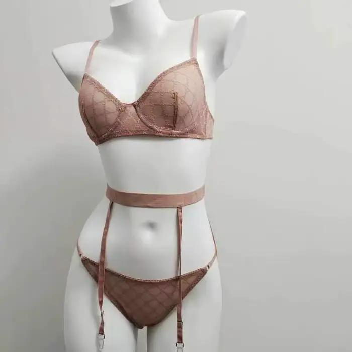Ensemble soutien-gorge et culotte transparents pour femmes, lingerie sexy, sous-vêtements respirants