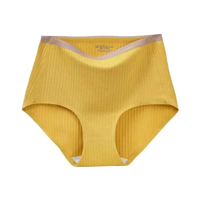 Culotte d'intérieur antibactérienne en soie de mûrier pour femme, sous-vêtement non marquant, coton 